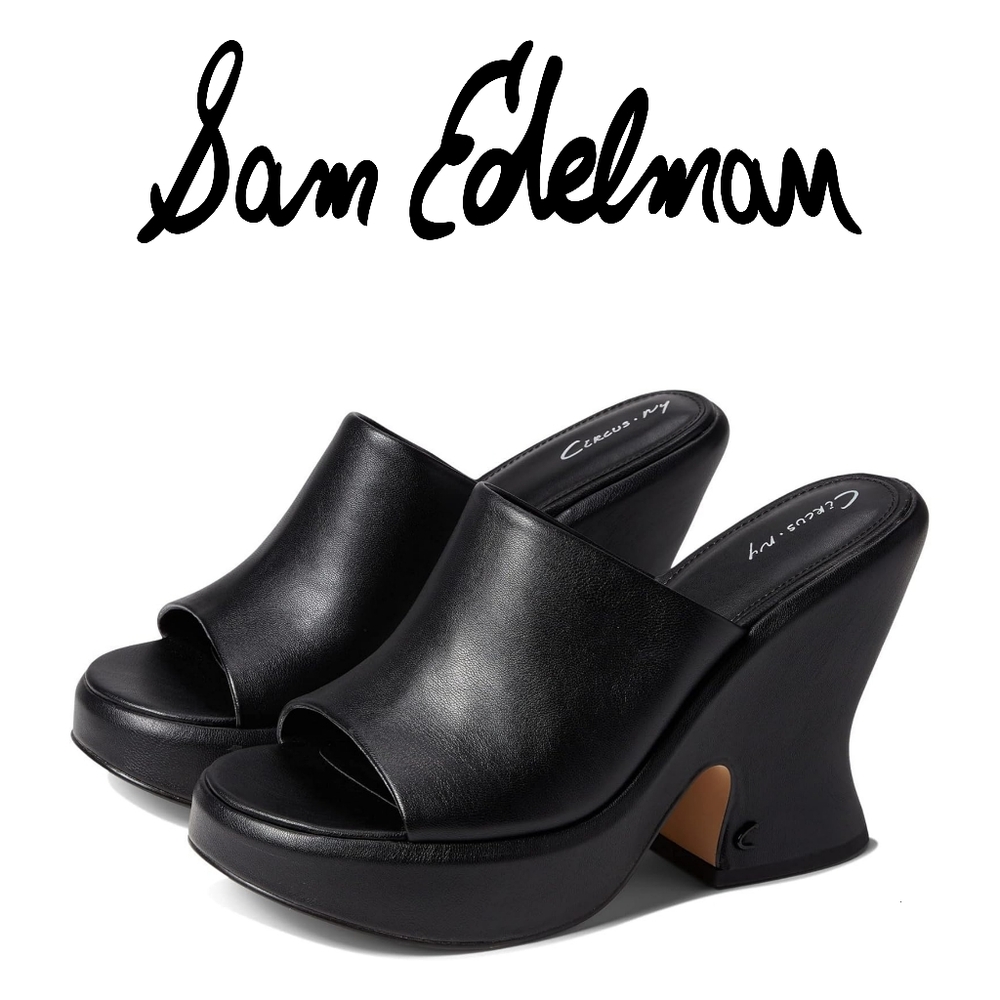 Sam Edelman Patrice Black Size 5 Wedge Heel - Picture 1 of 3